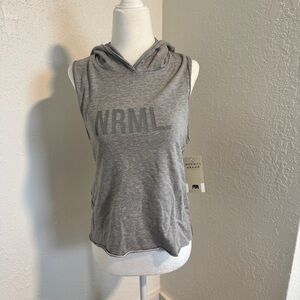 NRML Sleeveless Hoodie Tank NWT XS Gray